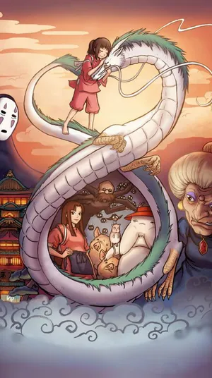 Sen To Chihiro No Kamikakushi Art For Phone Wallpaper
