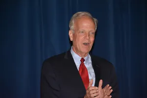 Senator Jerry Moran Delivering A Speech Wallpaper
