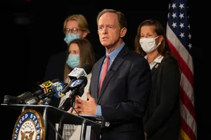 Senator Pat Toomey Addressing The Press Corps Wallpaper