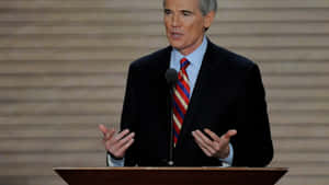 Senator Rob Portman Delivering A Speech. Wallpaper