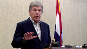 Senator Roy Blunt Delivering Speech At Event Wallpaper