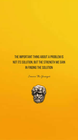 Seneca Problem Solution Strength Quote Wallpaper