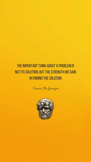 Seneca Problem Solution Strength Quote Wallpaper