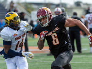 Senior Bowl Action Michael Pittman Jr Wallpaper