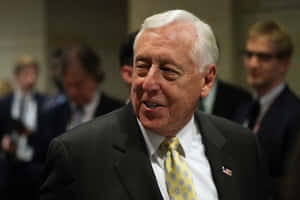 Senior Democrat Steny Hoyer Wowing With A Stylish Yellow Tie Wallpaper