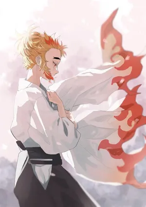 Senjuro Rengoku Flamesof Resolve Wallpaper