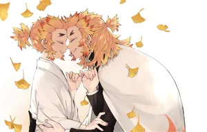 Senjuro Rengoku In Action During A Fierce Battle Wallpaper