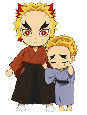 Senjuroand Kyojuro Rengoku Anime Brothers Wallpaper