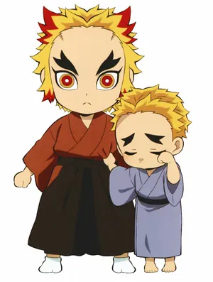 Senjuroand Kyojuro Rengoku Anime Brothers Wallpaper