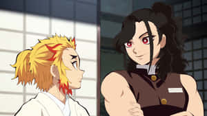 Senjuroand Kyojuro Rengoku Anime Siblings Wallpaper