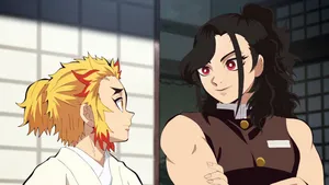 Senjuroand Kyojuro Rengoku Anime Siblings Wallpaper