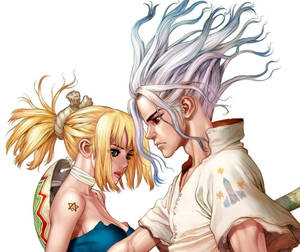 Senku And Kohaku Dr Stone Wallpaper