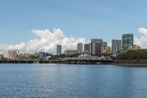 Sensational Sunset Over The Darwin Harbor Wallpaper