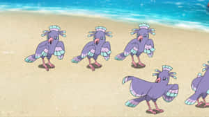 Sensu Style Oricorio On Beach Wallpaper