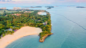 Sentosa Island Aerial View Wallpaper