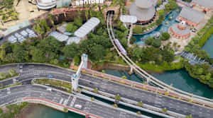 Sentosa Island Aerial View Wallpaper