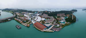 Sentosa Island Aerial View Singapore Wallpaper