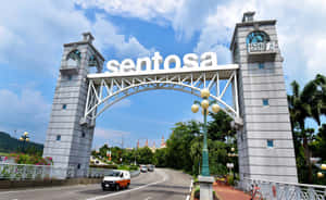 Sentosa Island Gateway Arch Wallpaper