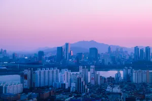 Seoul Pink Sky Wallpaper