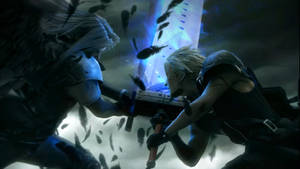 Sephiroth Blue Purple Light Sword Wallpaper