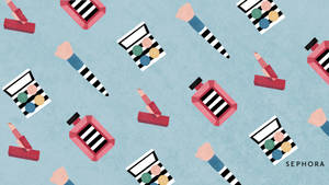 Sephora Cosmetic Art Wallpaper