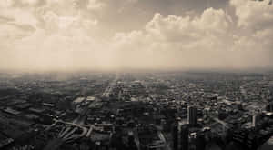 Sepia-toned Urban Street Scene Wallpaper