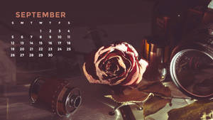 September 2021 Vintage Calendar Wallpaper