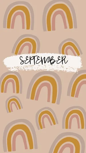September Aesthetic Rainbow Pattern Wallpaper