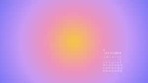 September Aura Gradient Calendar Wallpaper Wallpaper