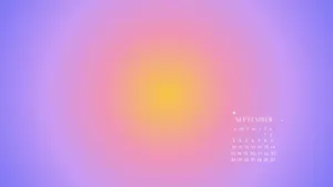 September Aura Gradient Calendar Wallpaper Wallpaper
