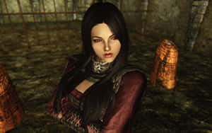 Serana In The Mystical World Of Skyrim Wallpaper