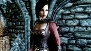 Serana, The Enigmatic Vampire From The Elder Scrolls V: Skyrim Wallpaper