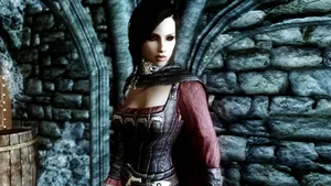 Serana, The Enigmatic Vampire From The Elder Scrolls V: Skyrim Wallpaper