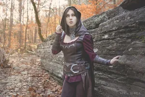 Serana - The Mysterious Vampire Companion In Skyrim Wallpaper