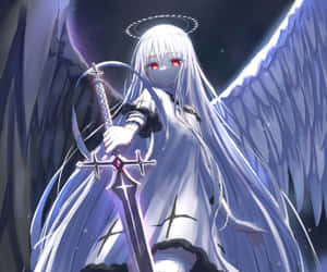 Seraphic_ Warrior_with_ Sword Wallpaper