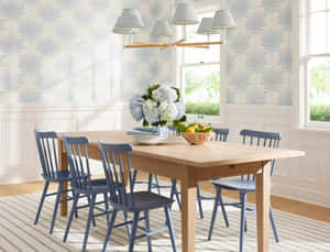 Serena Lily Coastal Dining Room Decor Wallpaper