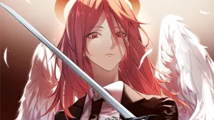 Serene Angelic Statue Wallpaper