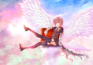 Serene Anime Angel Sky Wallpaper