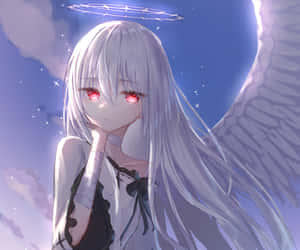 Serene Anime Angelwith Halo Wallpaper