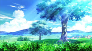 Serene_ Anime_ Landscape Wallpaper