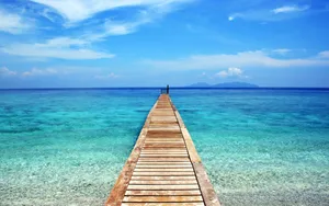 Serene Bali Beach At Sunset Wallpaper