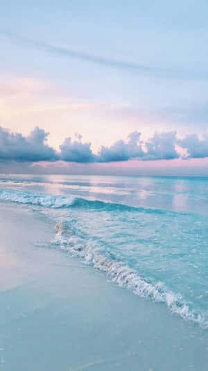Serene Beach Aesthetic Phone Wallpaper