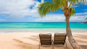 Serene Beach Resort Getaway Wallpaper