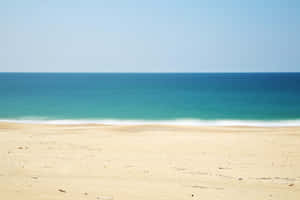 Serene Beige Beachscape Wallpaper