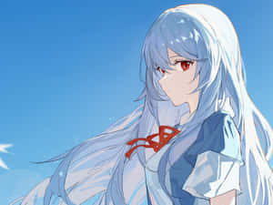 Serene Blue Anime Girl Wallpaper Wallpaper