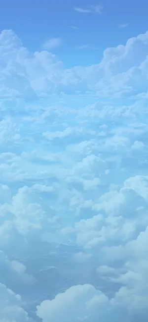 Serene Blue Sky Clouds Aesthetic.jpg Wallpaper