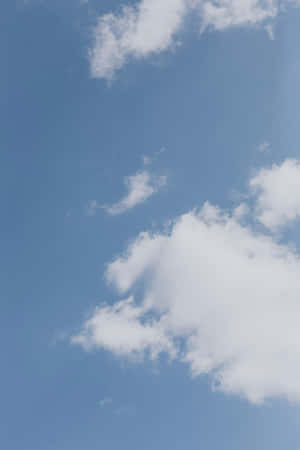 Serene Blue Sky Clouds Wallpaper