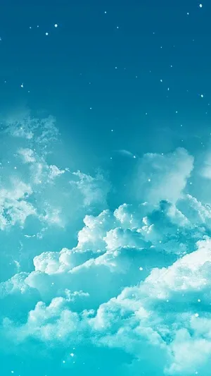 Serene Blue Skyand Clouds Wallpaper