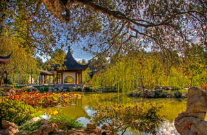 Serene Botanical Garden In San Marino Wallpaper