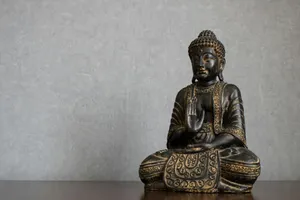 Serene Buddha Statue Meditation Wallpaper